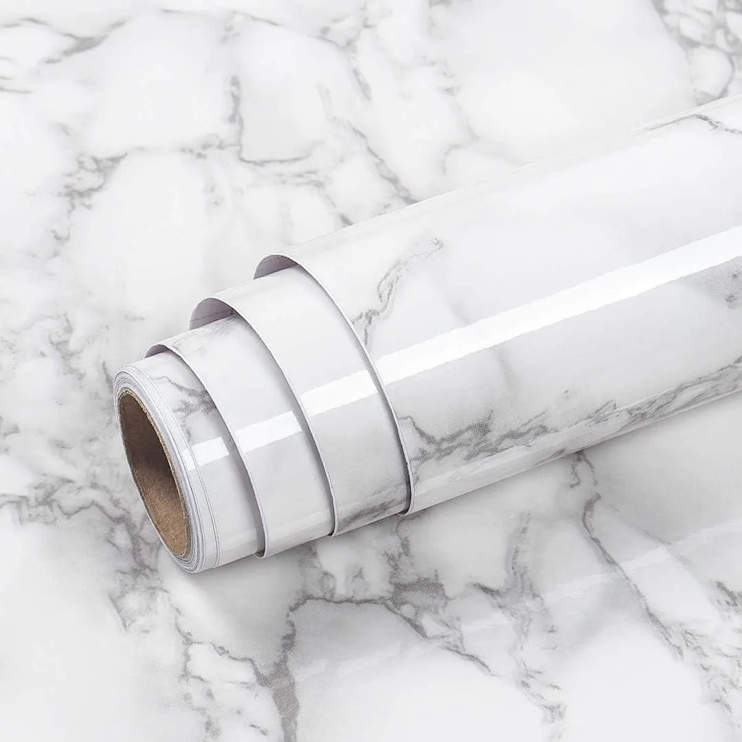 White Marble Sheet Self-Adhesive, 1 Pc