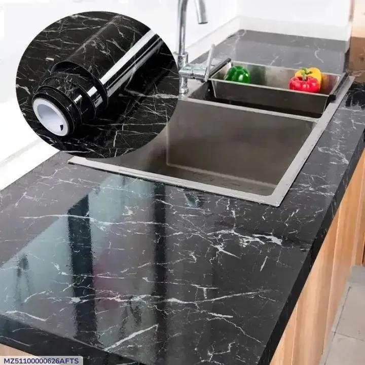 Black Marble Sheet Self-Adhesive, 1 Pc