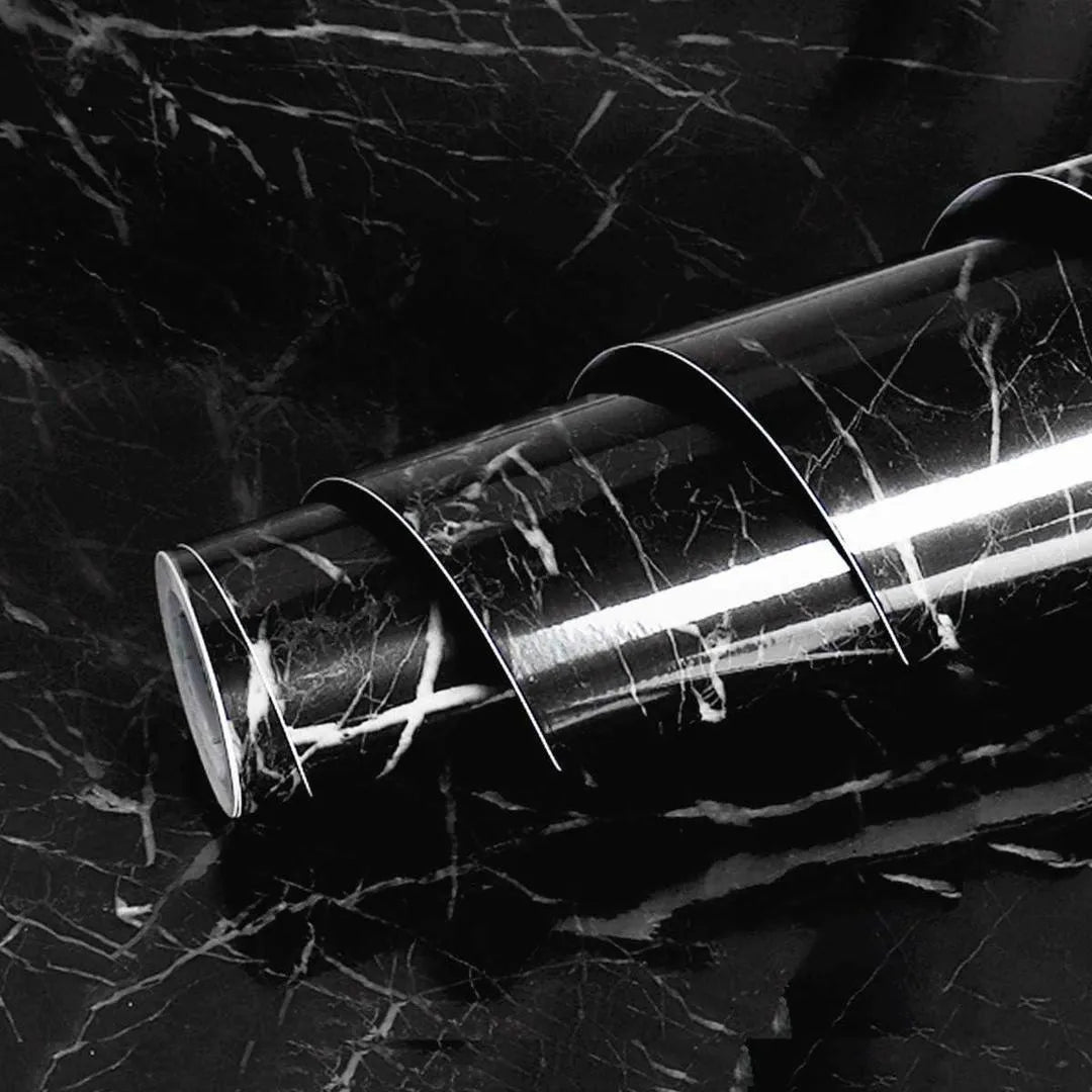 Black Marble Sheet Self-Adhesive, 1 Pc