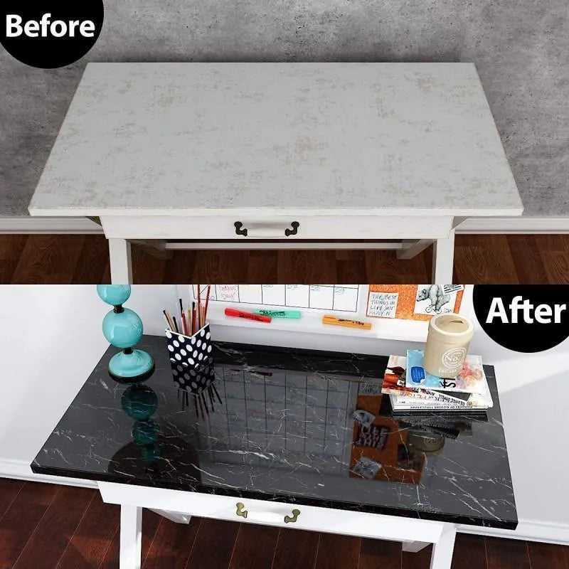 Black Marble Sheet Self-Adhesive, 1 Pc